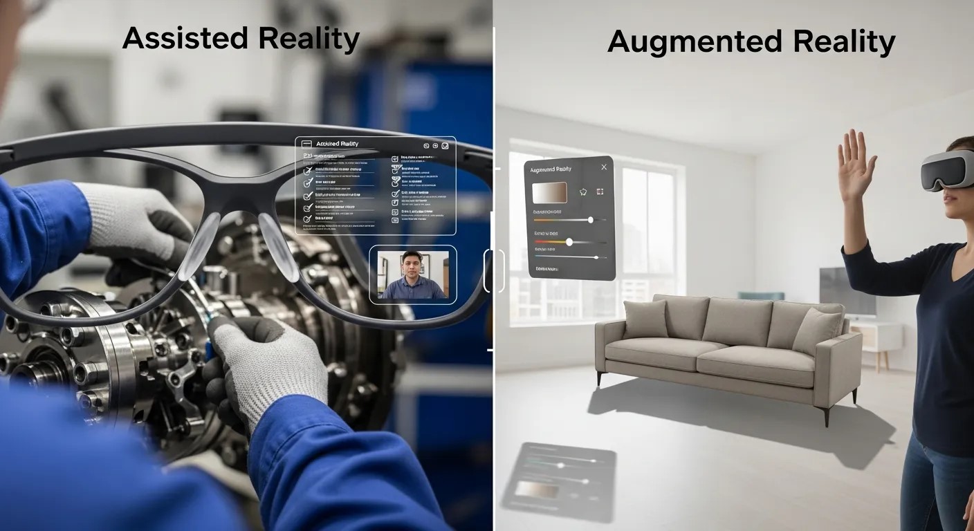 Core Differences Between Assisted Reality And Augmented Reality